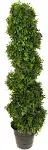 Nearly Natural Boxwood Spiral Topiary with Planter (Indoor/Outdoor)