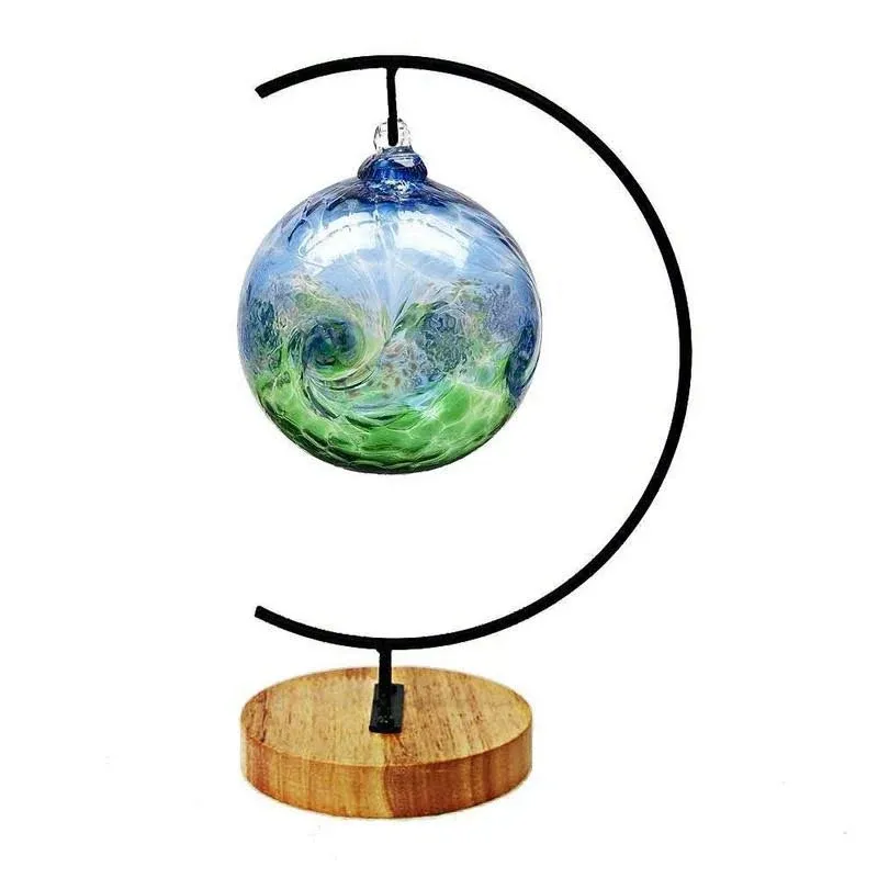 SGrace Ornament Display Stand Holder Home Wedding Decoration Rack for Hanging Glass Globe Air Plant Flower Pot Stand Iron Pothook Stand Terrarium Witch Ball (0.5)