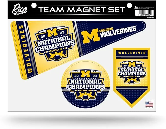 Michigan Wolverines 2023-24 CFP National Champions Team Magnet Sheet