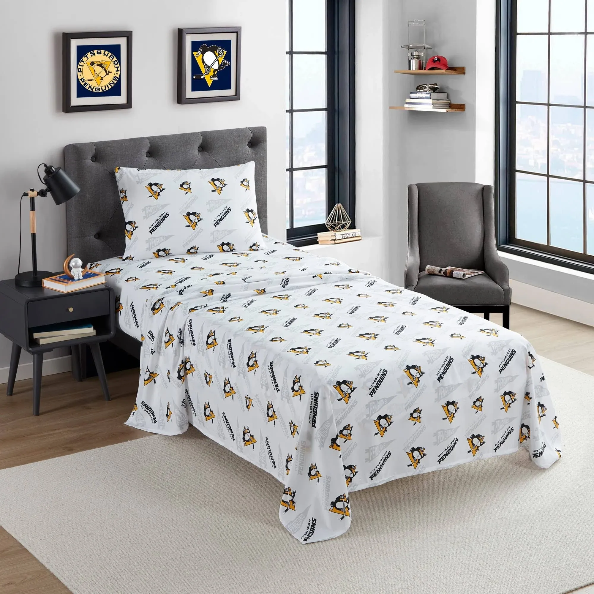 Northwest NHL Pittsburgh Penguins Sheet Set Queen