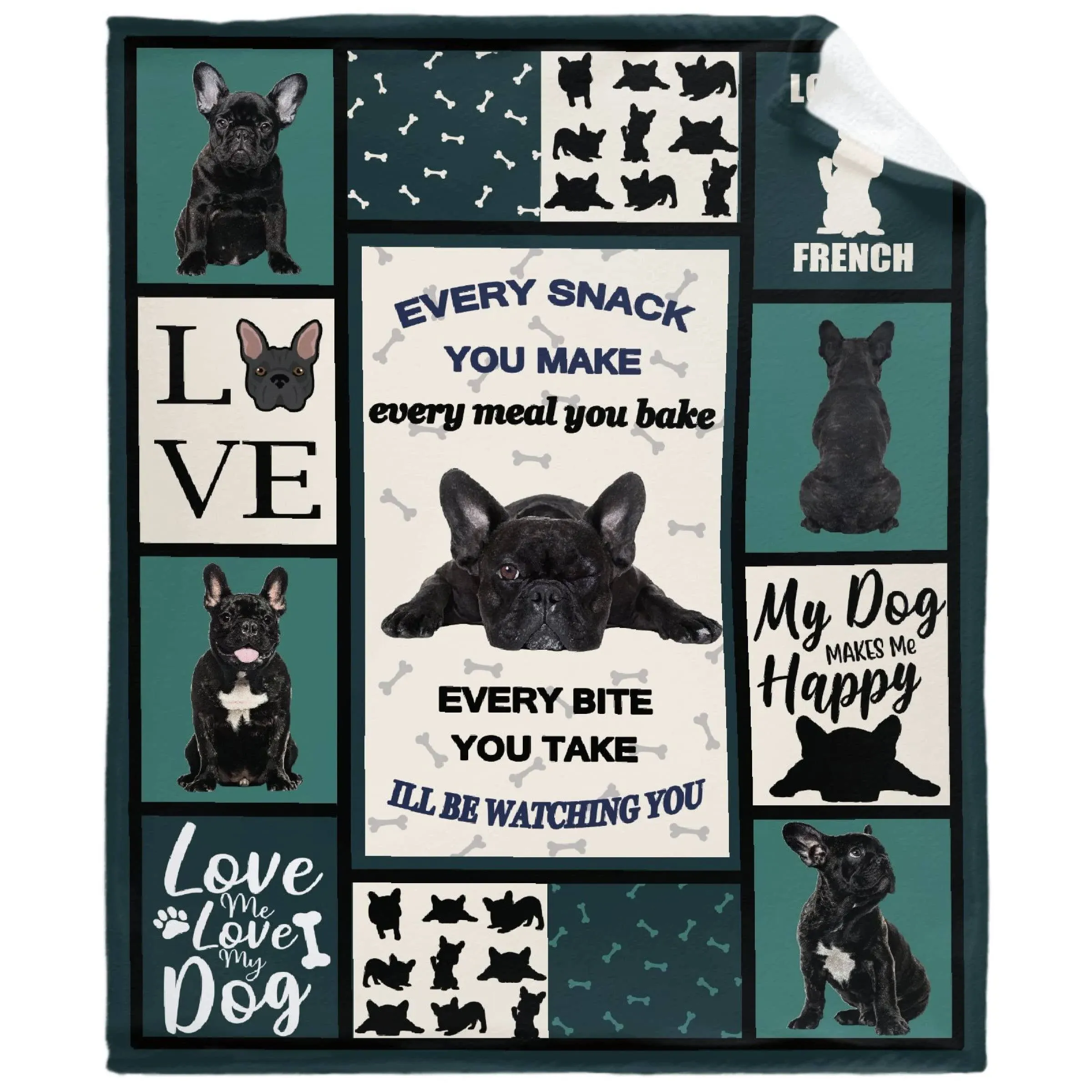 French Bulldog Throw Blanket - \u200bSuper Soft Flannel Fleece Blanket for GiftsBe...