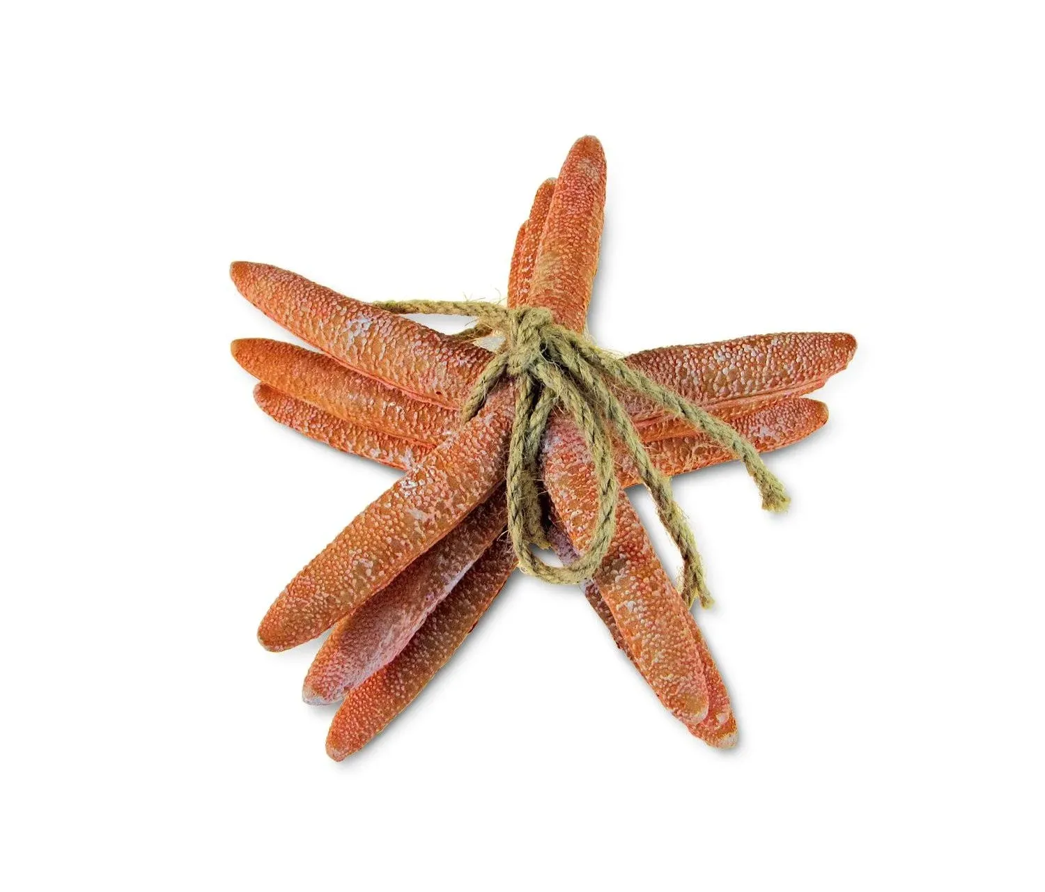 Puzzled Nautical Orange Starfish Set - Realistic Sea Coral Reef Starfish - 3 Pc