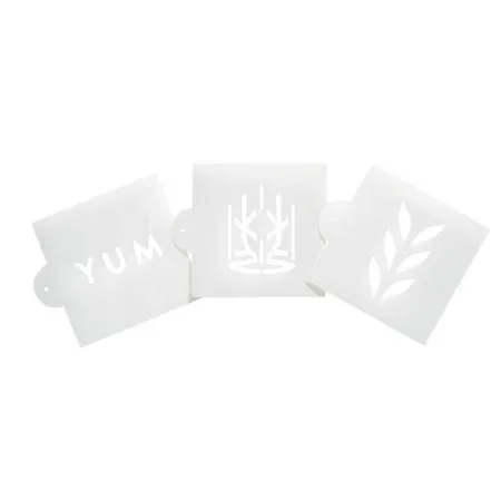 King Arthur Baking Company Bread Stencils, for Decorative Artisanal Breads, Set of 3, Wheat, Crown, and Yum