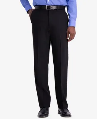 J.M. Haggar Men's 4-Way Stretch Classic Fit Flat Front Dress Pant - Dark Charcoal - Size 38x30