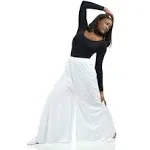 Danzcue Womens Celebration of Spirit Palazzo Pant White Small