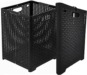 Collapsible Laundry Baskets PlasticDirty Clothes HamperLaundry Room Organizat...