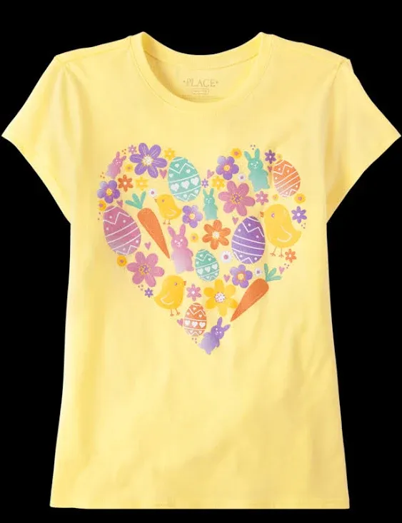 The Children's Place girls Lucky Girl Graphic Short Sleeve Tee