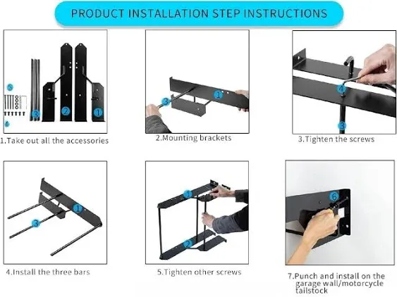 H D Garage Detachables Storage Detach Depot Wall Rack Fits for Harley Touring, Road King, Electra Glide, Street Glide Tour Trunk Pack Pak Luggage Racks (Luggage Racks-2)