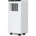 VEVOR 8,000 BTU Portable Air Conditioners - Cool to 350 Sq.Ft with Remote Control, 3-in-1 Portable AC Unit with Dehumidifier, Fan Modes for Bedroom, Office with Timer and Installation Kits, White