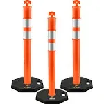 Xpose Safety 44" Orange T-Top Delineator Post with Reflective Bands and 13 lb. Base DLTB-44-X