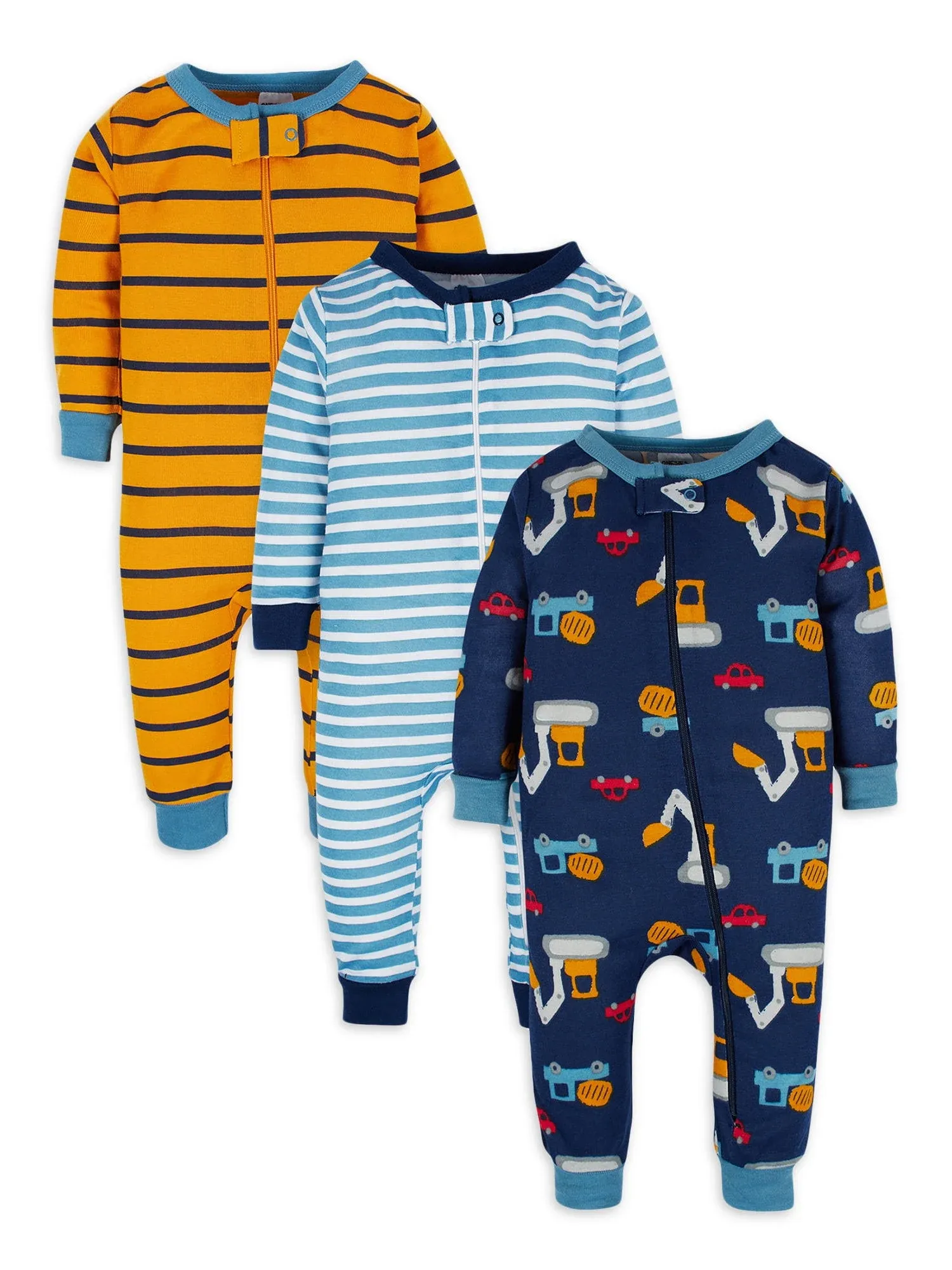 Onesies Brand Baby Toddler Boy Snug Fit Footless Cotton Pajamas 3 Pack Sizes 0 3 Months 5T