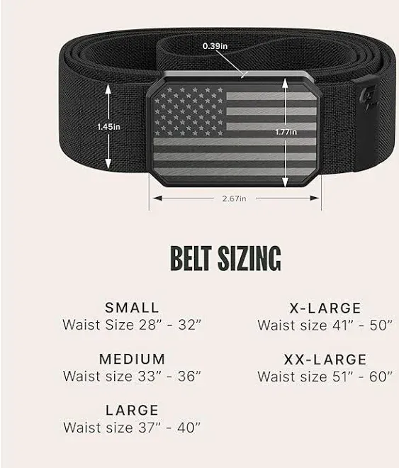 Groove Life Men's Stretch Nylon Belt with Magnetic Buckle