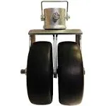 6 inch Dual Wheel Trailer Jack Caster (2,000 Pound Rated)