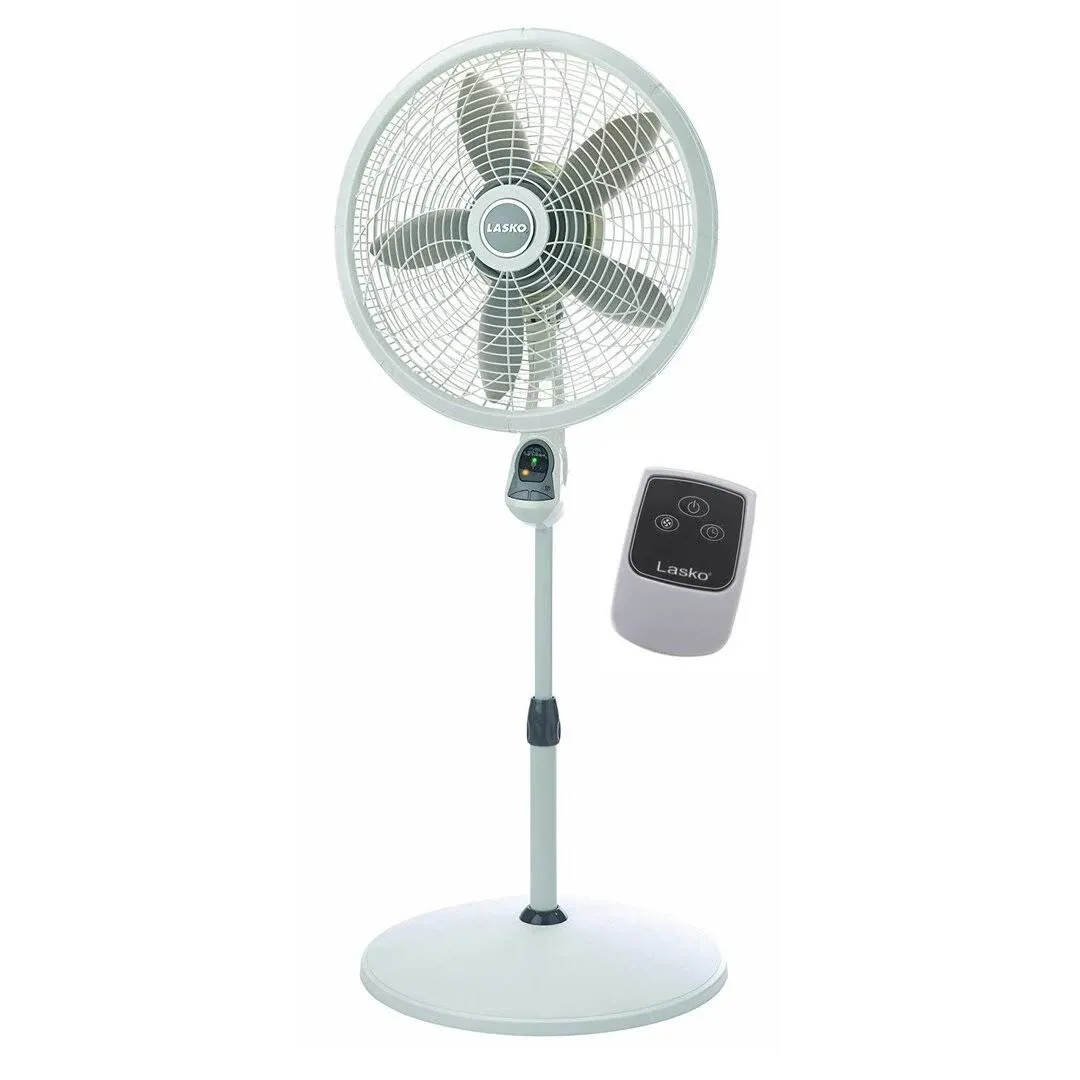 Lasko 18 inch Elegance Performance Oscillating Pedestal Fan W Remote 2 Pack