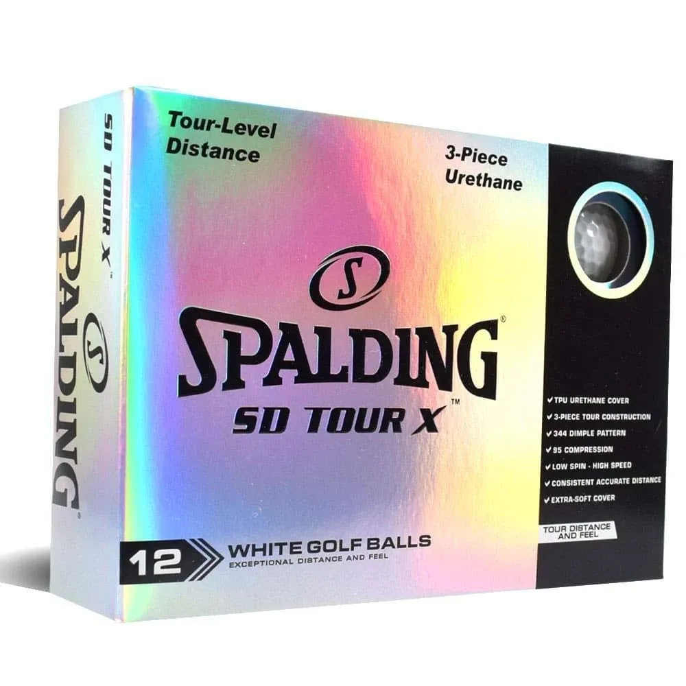 New Spalding SD Tour X Golf Balls White