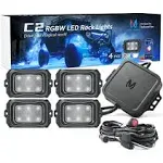 MICTUNING C2 RGBW LED Rock Lights Million Color Underglow Underbody Light, 4Pods  | eBay