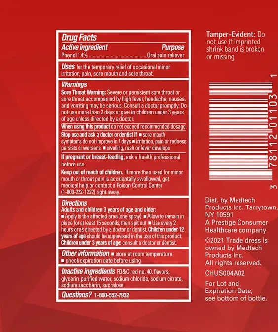 Chloraseptic Sore Throat Spray