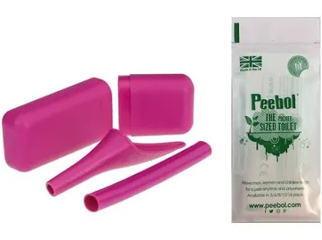 SHEWEE She Pee Extreme Female Urinal Reusable, Portable Urination Device. Camping, Car, Hiking Essentials Stand to Pee W/Travel Case, Extension Pipe & Peebol Toilet Urine Bag