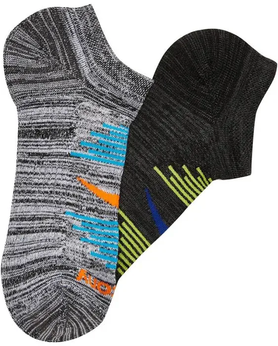 Saucony Men&#039;s Firework Ventilating Performance Comfort No-Show Socks