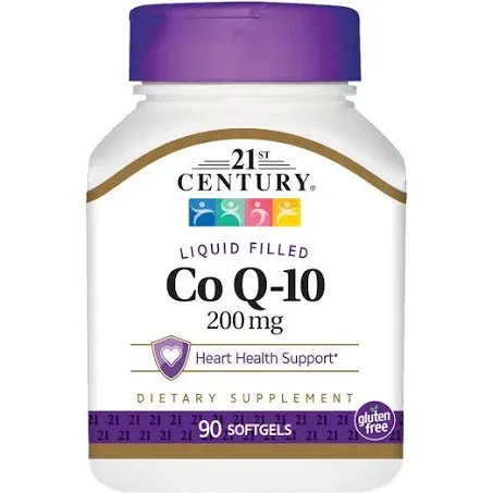 21st Century, Liquid Filled CoQ-10, 200 mg, 90 SoftGels, Expiry"2026