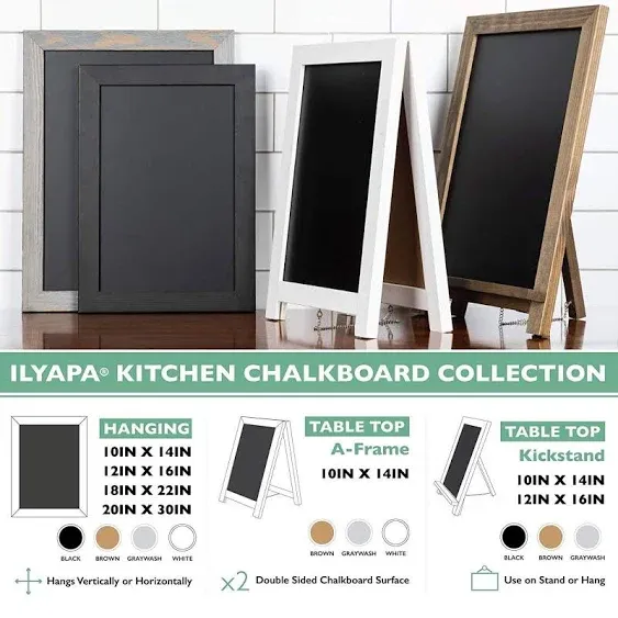 Ilyapa Rustic Wooden Magnetic Kitchen Chalkboard Sign