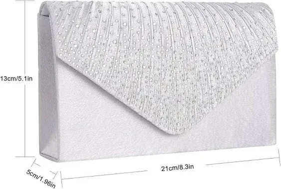 BBjinronjy Clutch Purse Evening Bag for Women Prom Sparkling Handbag With Detach