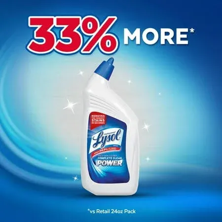 Lysol Brand Disinfectant Toilet Bowl Cleaner, 4 Count