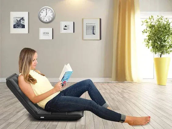 BonVIVO Floor Chair Back Support Multi-Angle Foldable Seat Adjustable Backrest