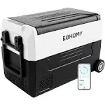 EUHOMY 12 Volt 48 Quart Portable Freezer Electric Cooler Car Refrigerator with Dual Zone, Touch Control, Energy Efficient