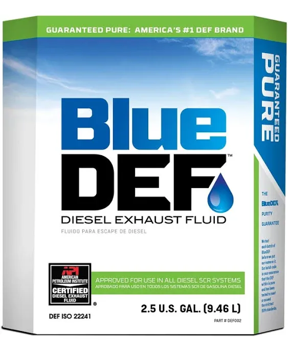 Bluedef Diesel Exhaust Fluid Synthetic & Deionized Water 2.5 Gallon Jug (6 Pack)