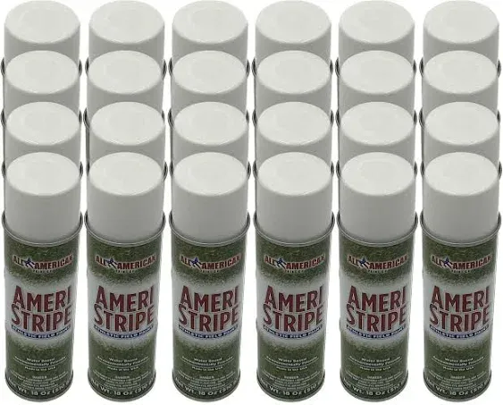 Ameri-Stripe White Athletic Field Marking Spray Paint - 2 Case Pack (24 Cans) 18 oz of Paint per Can