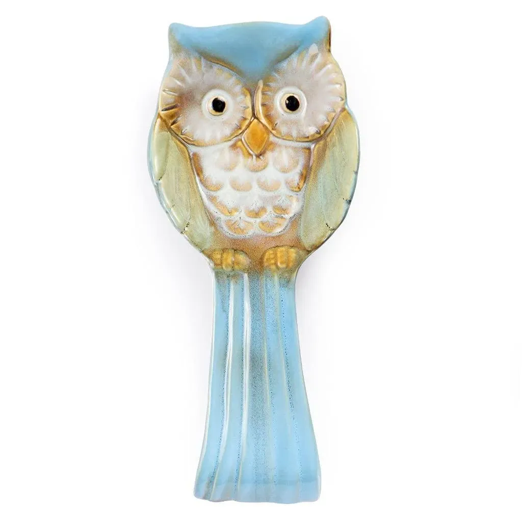 Sanbege Owl Spoon Rest, Ceramic Ladle Holder, Utensil Rester for Stove Top ...