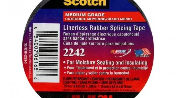 Scotch 3/4 in. W X 15 ft. L Black Rubber Splicing Tape