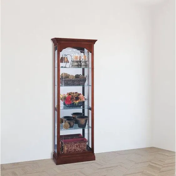 Howard Miller Traditional Windsor Cherry Wood Cherry Curio Cabinet Lowes.com