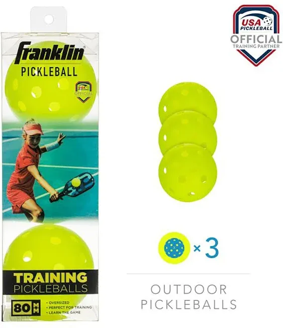 Franklin Sports Training Pickleballs 80mm Practice Balls