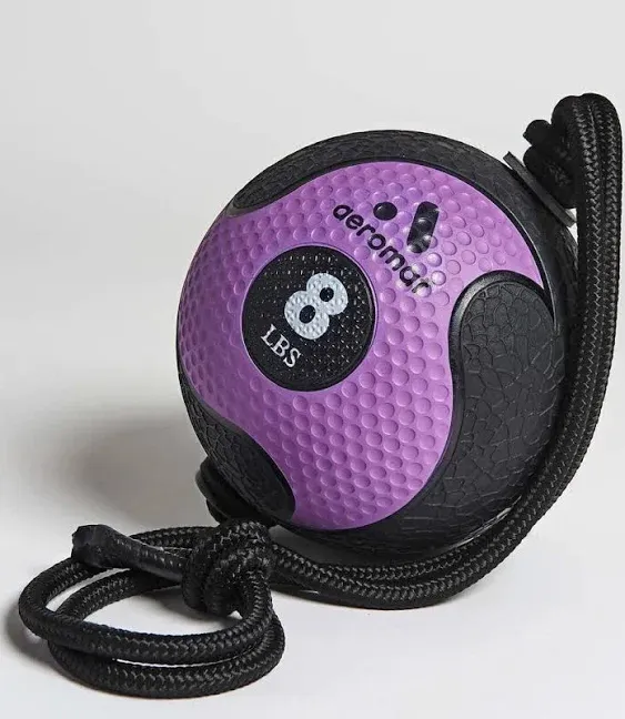 AGM Group AeroMat Elite Power Rope Medicine Ball Purple 8 lb