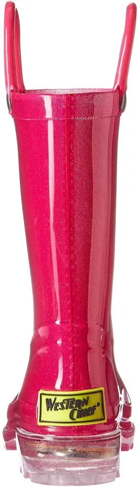 Kids Lighted Solid Rain Boot - Hot Pink