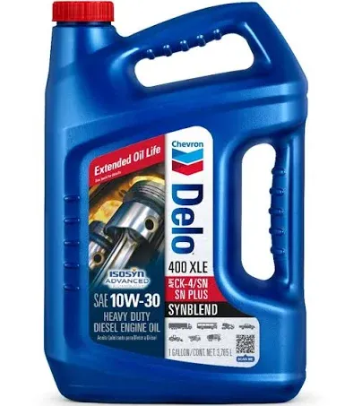 Chevron Delo 400 XLE SynBlend SAE 10W-30 Heavy Duty Motor Oil