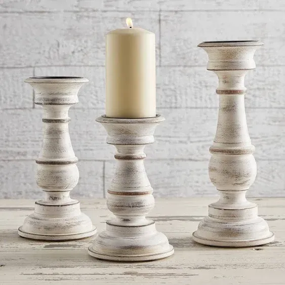 47th Main White Candle Holder - Medium