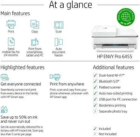 HP Envy 6455e All-in-One Printer|223R1AR#B1H