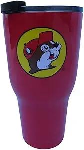 Buc-ee's Stainless Steel Tumbler With Bucky the Beaver, Double Wall Vacuum Insulated (Red, 30 Ounce)