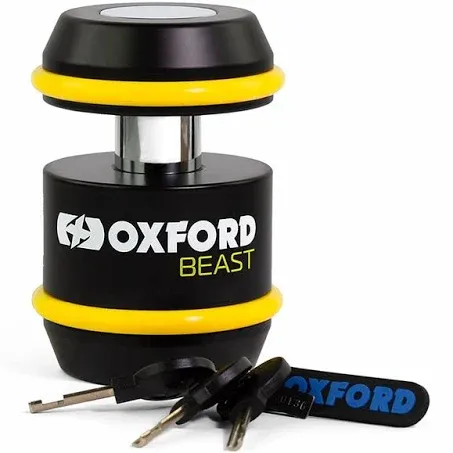 Oxford Beast Lock - Motorcycle Lock Motorbike Heavy Duty Bike Premium 30mm Pin