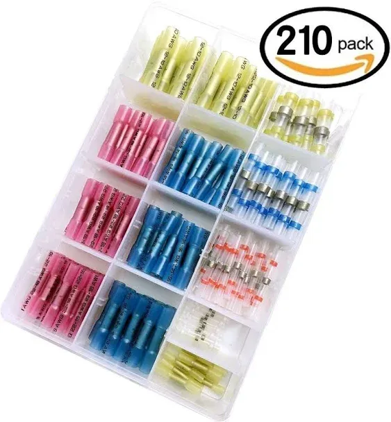 210Pcs Heat Shrink Wire Connectors