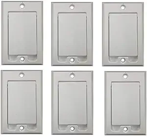 (6) Central Vacuum Square Door Inlet Wall Plate White for Nutone Beam Vacuflow