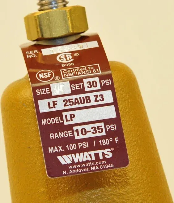 Watts LF25AUBLPZ3-34 Pressure Reducing Valve