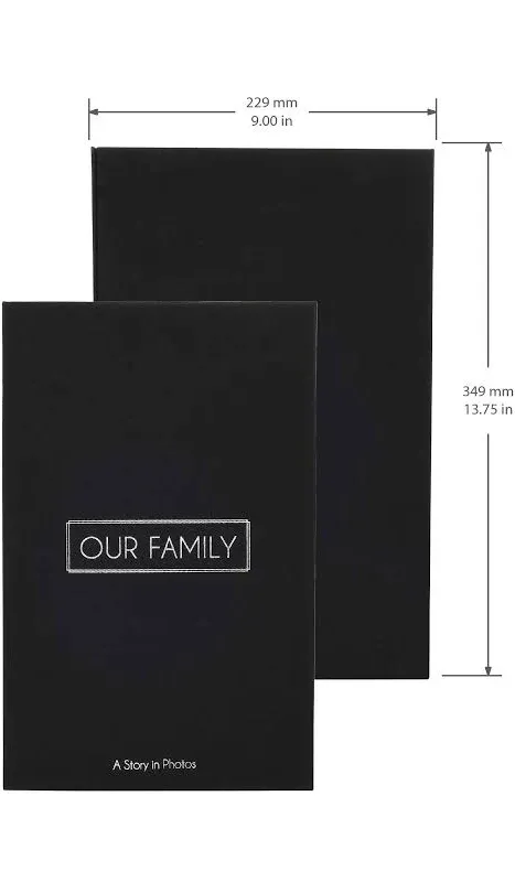 New View Gifts & Accessories Our Family Photo Album Table Decor, Black