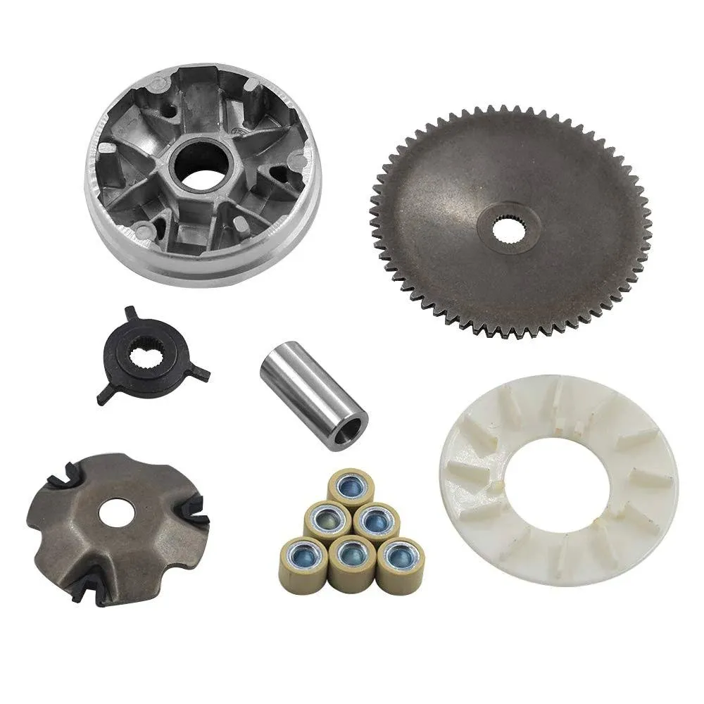 Complete Variator Kits for Gy6 50cc/80cc 139QMB/147QMD Engine  Drive Wheel Assy Performance 8.5 Gram Rollers CVT Front Clutch for Scooter Atv and Gokart