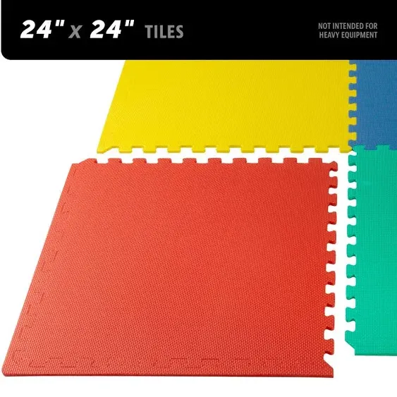 1/2" Thick Multipurpose Mats - Multicolor (6 Pack)