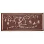 Stylish Camping 8-Feet x 18-Feet Outdoor RV Home Patio Reversible Mat - Brown/Beige