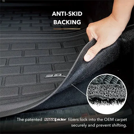 3D MAXpider Custom Fit Kagu Cargo Liner (Black) Compatible with Ford Explorer 2011-2019 - Cargo Liner